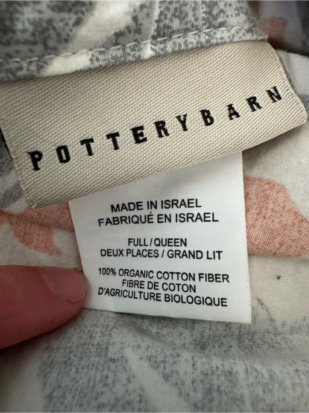 Pottery Barn Organic Cotton Duvet Cover Bedding